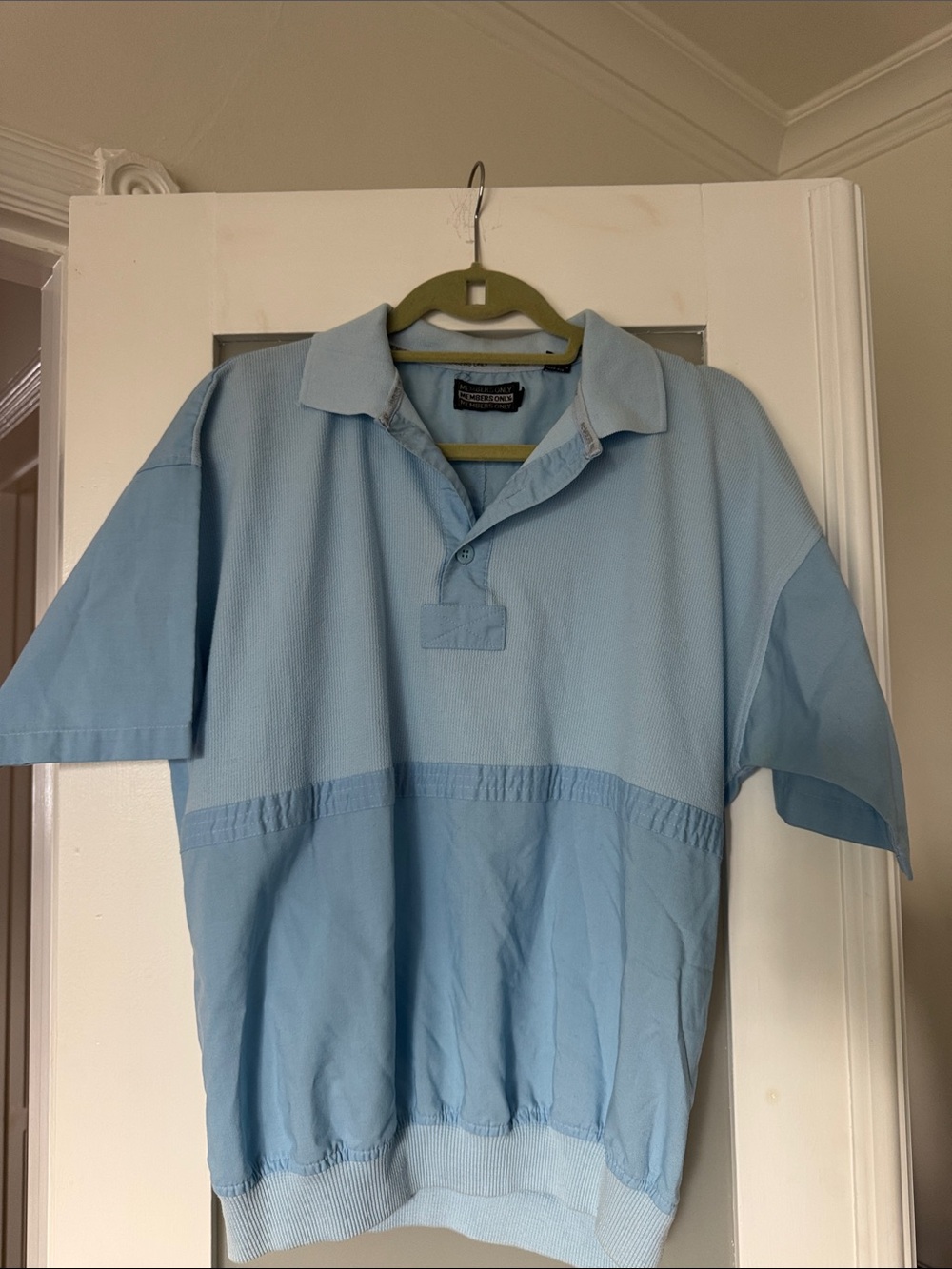 Members Only Two-Tone Light Blue Polo
